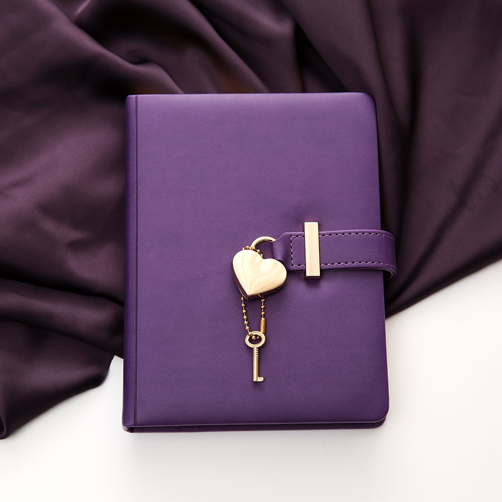 Heart Shape Lock Diary (Purple)