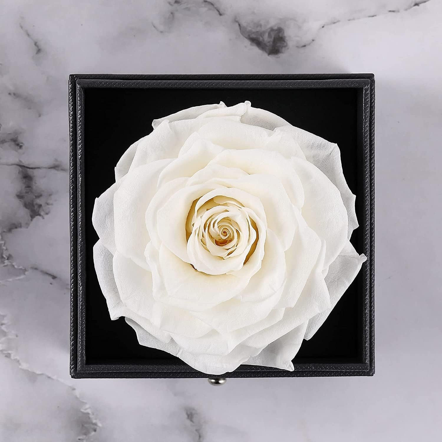 Necklace With Preserved Rose (White) - Image 2